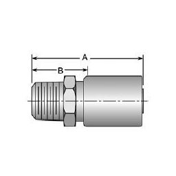 7661-16MP16LAR (Parker Hose - Dayco) 1 In. ID x 1 In. MPT Pressed On Hose