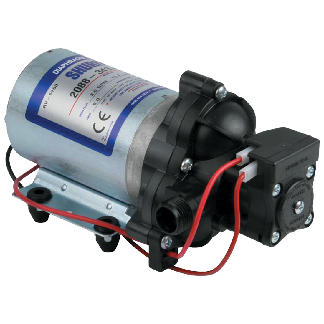 2088-343-135 (Hypro) Pump-12V 3.0Gpm 45Psi 1/2Mpt Pors Fkm