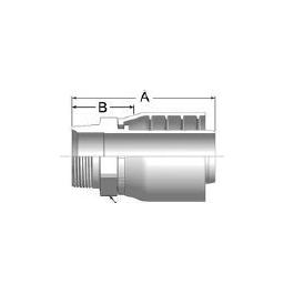 7661-32NP32LA (Parker Hose - Dayco) 2 In. ID x 2 In. MPT Pressed On Hose