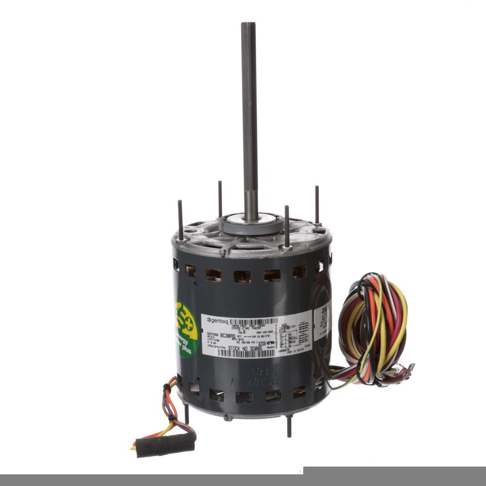 G3D005 (Genteq) | Direct Drive Blower Motor | 0.75 HP | 1 Phase | OAO | 1075 RPM | 230/277 Volts