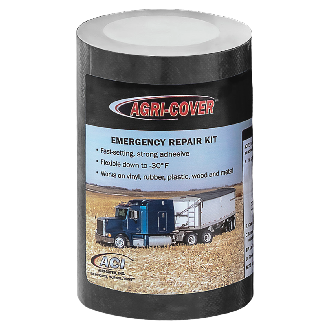 4005975 (AGRI-COVER) Kit-Tarp Repair 6"X10' Black