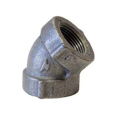 811023811 (Anvil) | GL E 1 A Galv | 1" Standard Galvanized Malleable Iron 45° Elbow