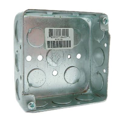 620-403 (Diversitech) | Steel Box 4 X 4 1-1/2 Deep 1/2 KO | 4 X 4