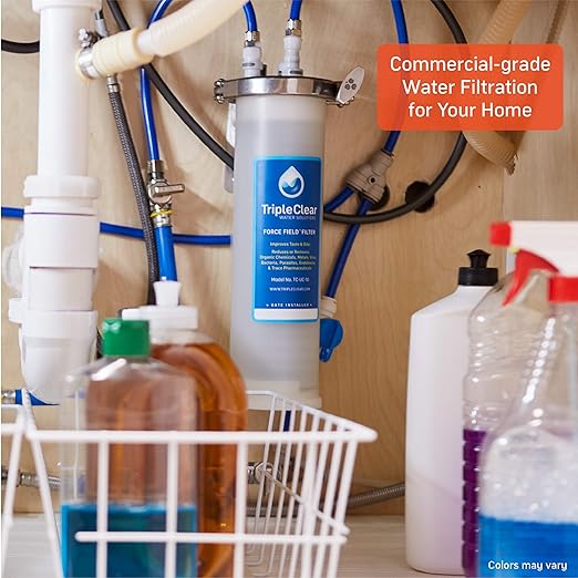 Triple Clear Force Field Filter Under Sink Water Filter System - TC-UC-10-BLUE-KIT
