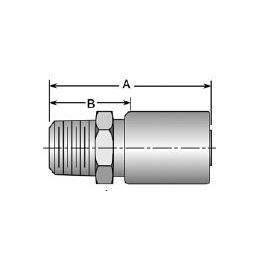 7661-08MP08TY (Parker Hose - Dayco) 1/2 In. ID x 1/2 In. MPT Pressed On