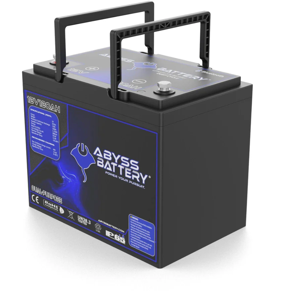 AB-12V120-BT - ABYSS® 12V 120Ah Dual Purpose Lithium Marine Battery