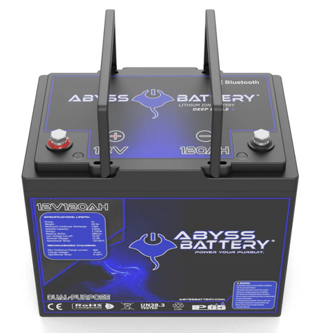 AB-12V120-BT - ABYSS® 12V 120Ah Dual Purpose Lithium Marine Battery