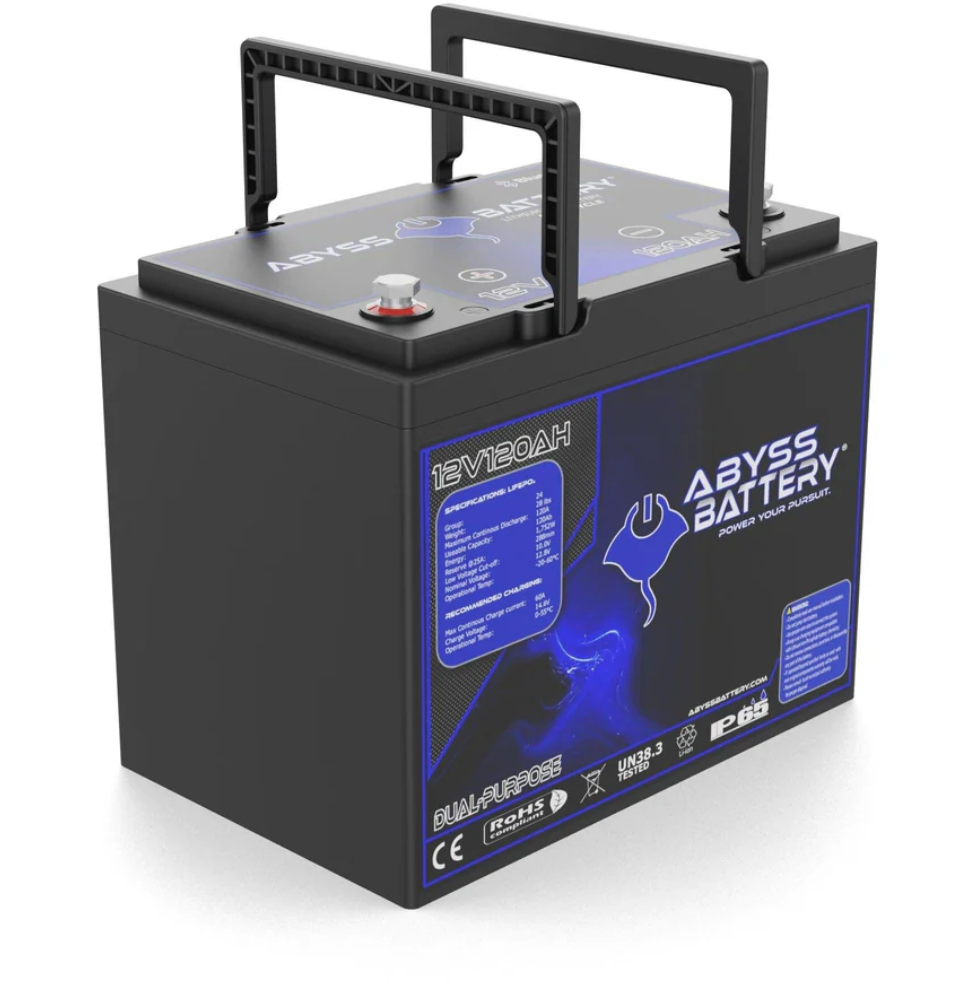 AB-12V120-BT - ABYSS® 12V 120Ah Dual Purpose Lithium Marine Battery