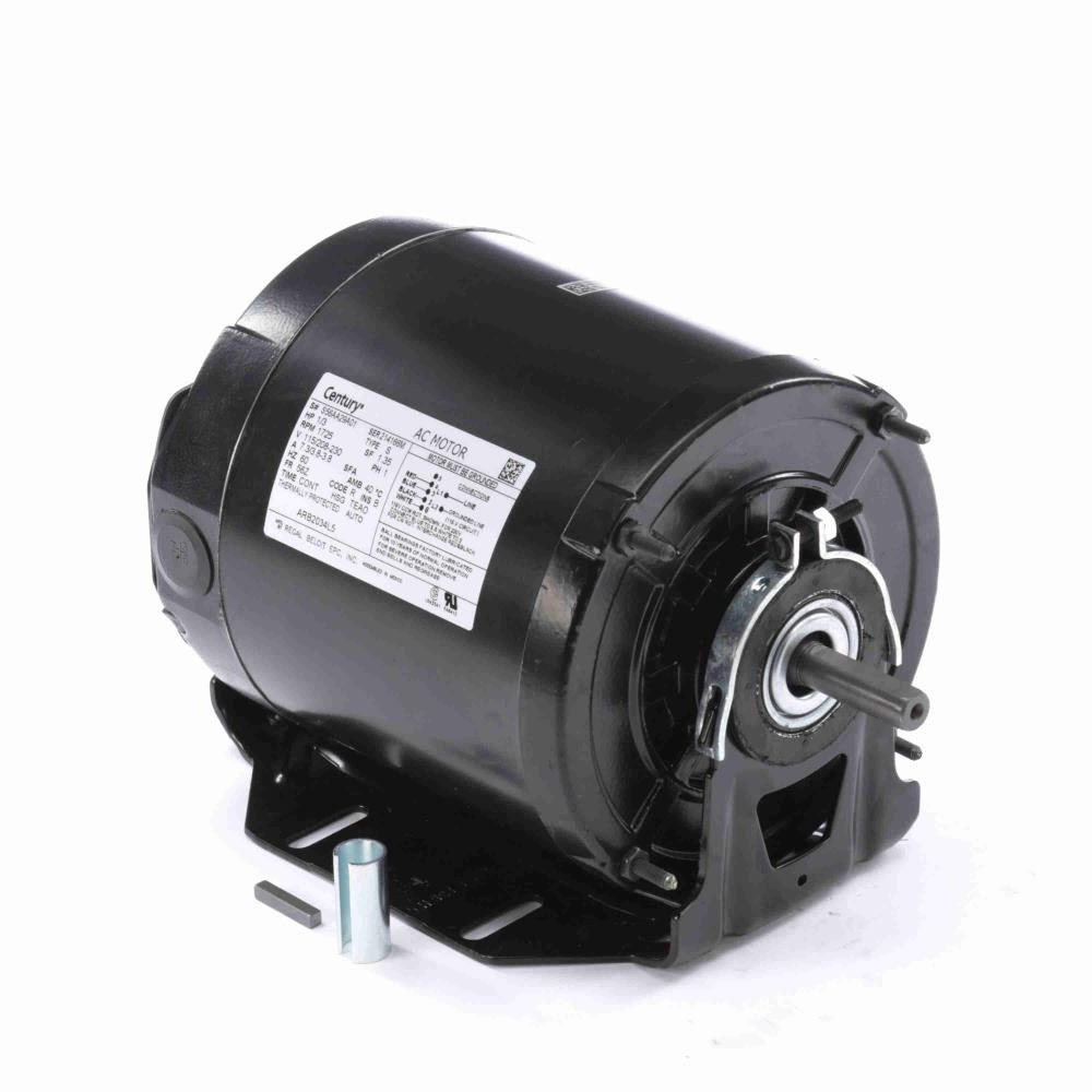ARB2034L5 (Century) | Fan And Blower Motor | 0.33 HP | 1 Phase | TEAO | 1725 RPM | 115/208-230 Volts