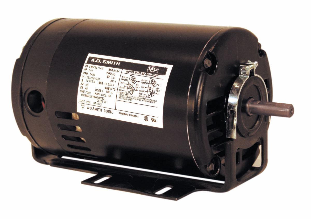 BF1102 (Century) | Fan And Blower Motor | 1 HP | 1 Phase | ODP | 3450 RPM | 115/208-230 Volts