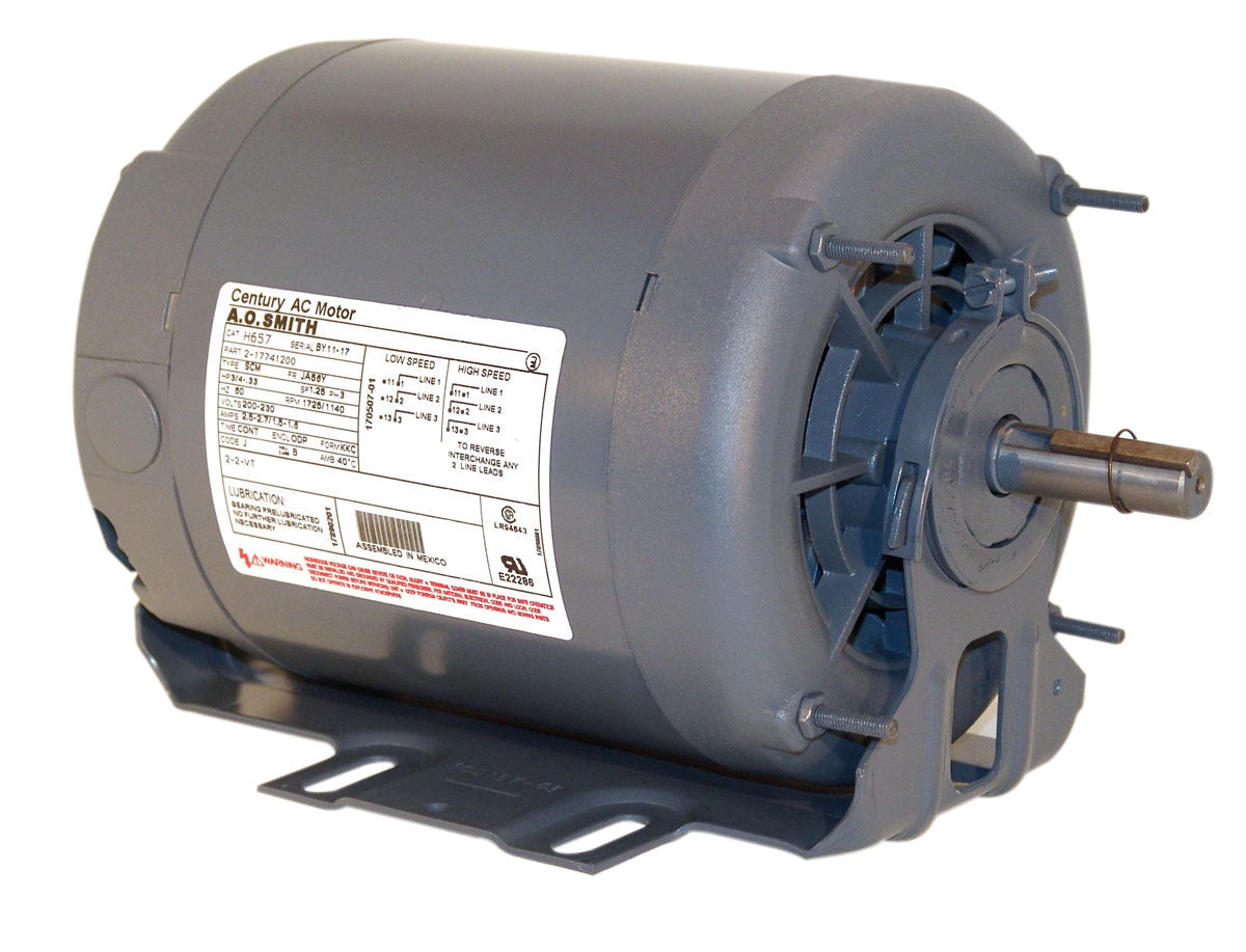 BF2056D (Century) | Fan And Blower Motor | 0.5 HP | 1 Phase | ODP | 1140 RPM | 115/230 Volts