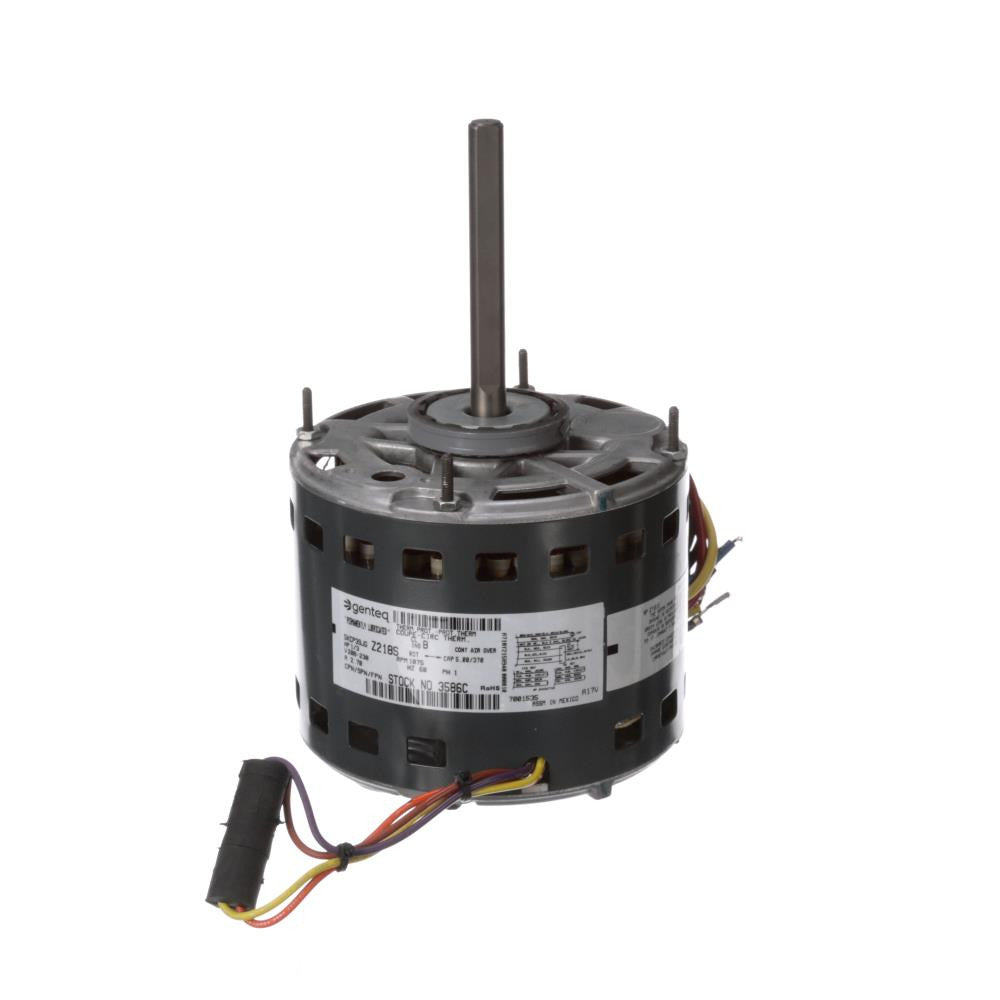 G3586C (Genteq) | Direct Drive Blower Motor | 0.33 HP | 1 Phase | OAO | 1075 RPM | 208-230 Volts
