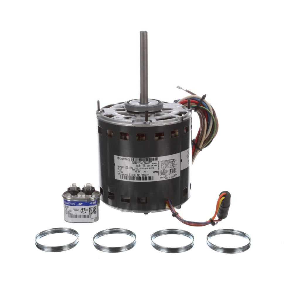 G3587C (Genteq) | Direct Drive Blower Motor | 0.5 HP | 1 Phase | OAO | 1075 RPM | 115 Volts