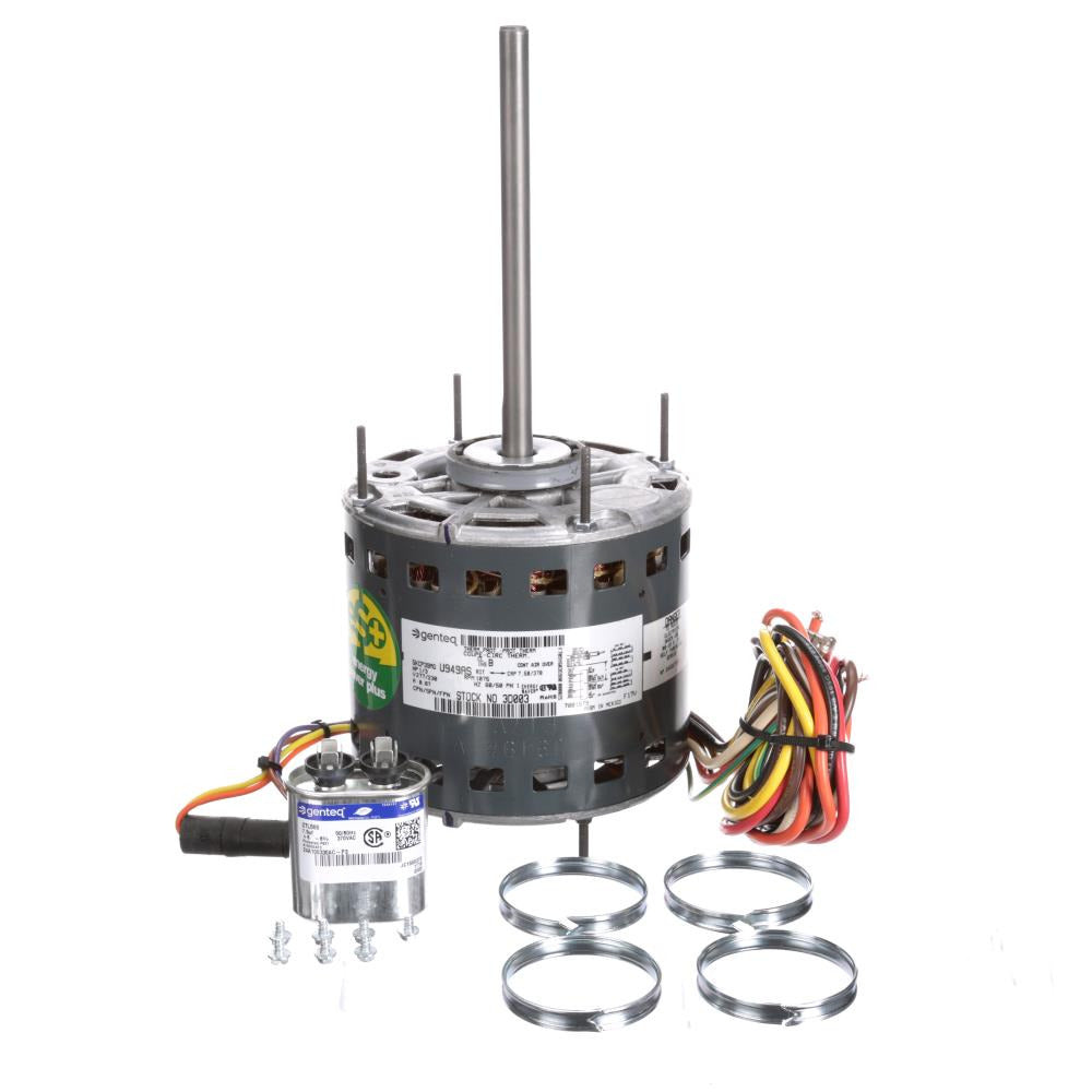 G3D003 (Genteq) | Direct Drive Blower Motor | 0.33 HP | 1 Phase | OAO | 1075 RPM | 230/277 Volts