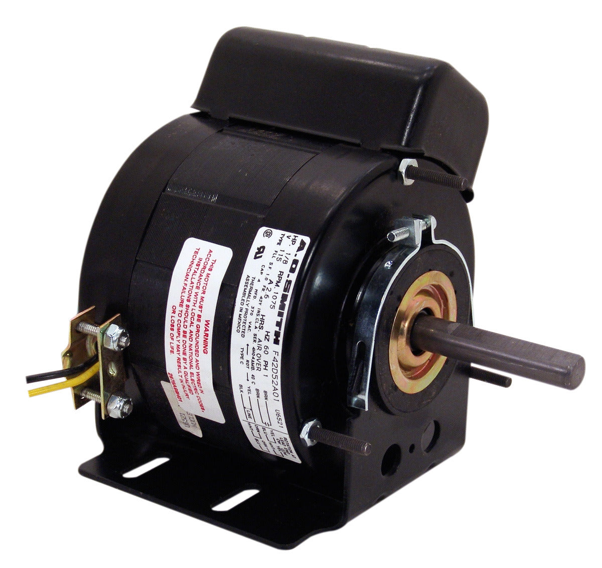 U6521 (Century) | Unit Heater Motor | 0.13 HP | 1 Phase | TEAO | 1075 RPM | 115 Volts