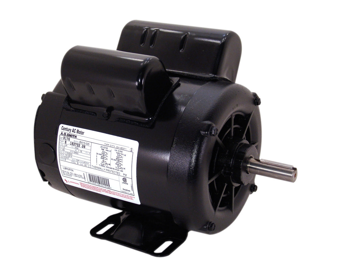 UB385 (Century) | Air Compressor Motor | 5 HP | 1 Phase | ODP | 3450 RPM | 208-230 Volts