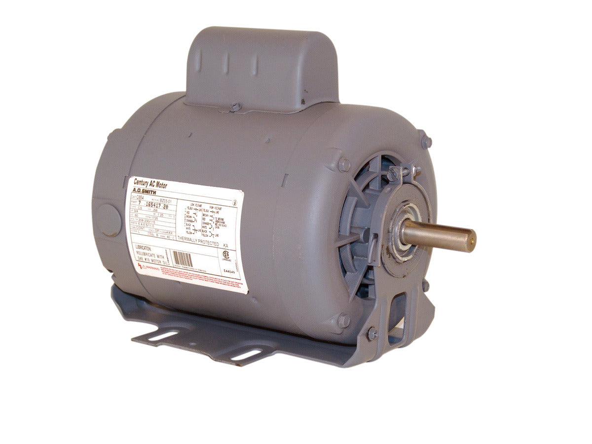 UB642 (Century) | General Purpose Motor | 0.75 HP | 1 Phase | ODP | 3450 RPM | 115/208-230 Volts