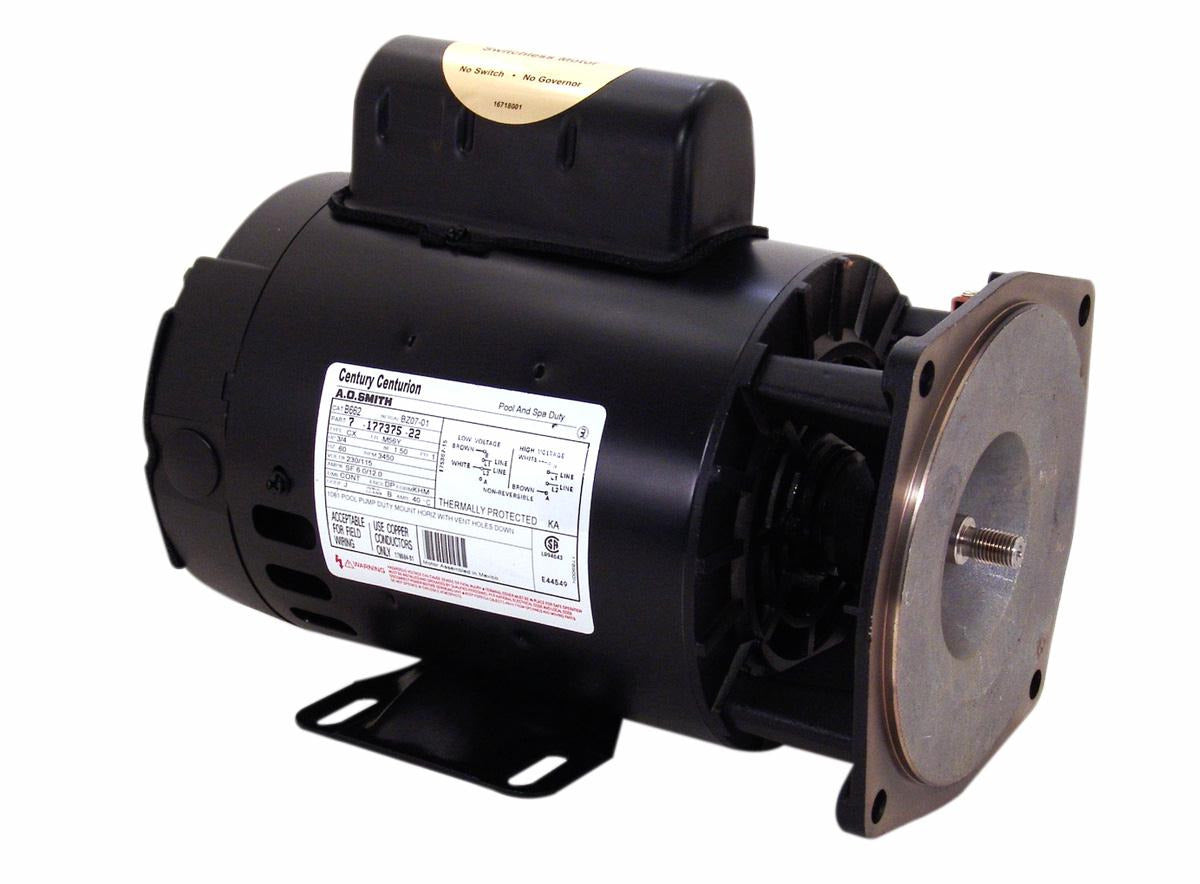 UB662 (Century) | Pool and Spa Pump Motor | 0.75 HP | 1 Phase | ODP | 3450 RPM | 115/230 Volts
