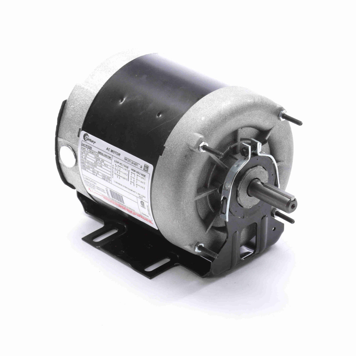 UH1026-U (Century) | Fan and Blower Motor | 0.25 HP | 3 Phase | TENV | 1140 RPM | 200-230/460 Volts