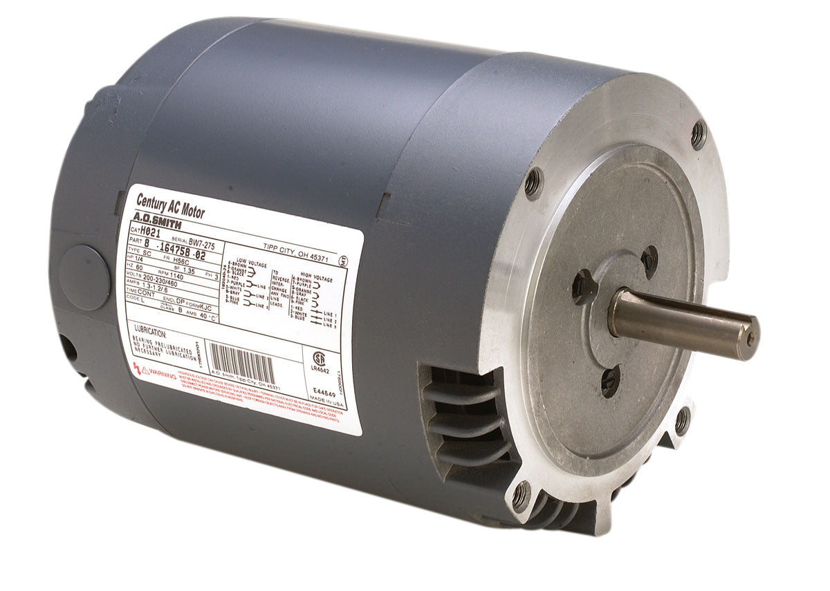 UH563 (Century) | General Purpose Motor | 0.75 HP | 3 Phase | TENV | 3450 RPM | 200-230/460 Volts