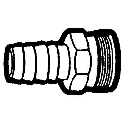 Brs 1051B-6HBMH (Holyoke) | 3/8 HB X Male Hose | Male Garden Hose to Hose Barb Adapter | 3/8HB X M Hose