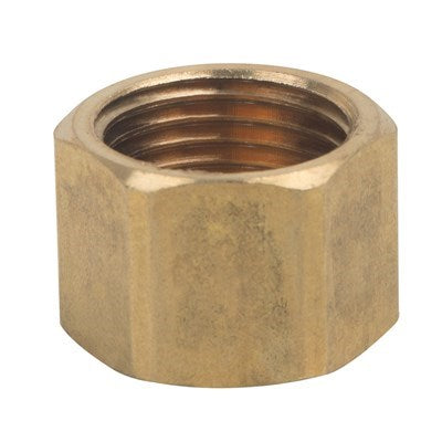 6510 (Holyoke) | 2 1/2 Brass Cap Lead Free | Brass Pipe Fittings | Cap | 2-1/2 | Brass