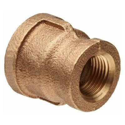 6017 (Holyoke) | 3/8 X 1/8 Brass Coupling Lead Free | Brass Pipe Fittings | Reducer | 3/8 X 1/8 | Brass