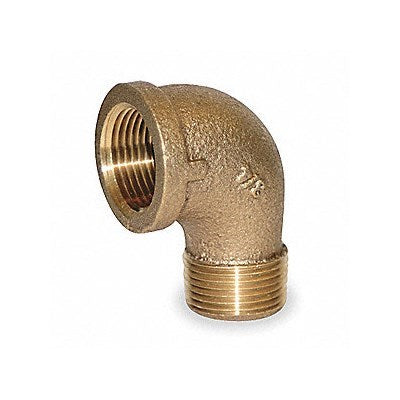6371 (Holyoke) | 1/8 Thrd Brass 90 Strt Ell | Brass Pipe Fittings | Street 90 | 1/8 | Brass