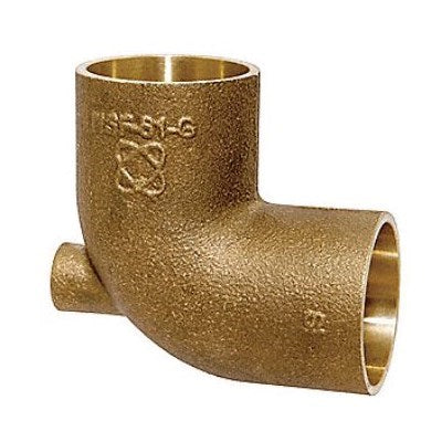 25384 (Mueller) | Cast Elbow 90 1/2 Swt X 1/2 FPT | Copper Fittings | Baseboard Tee | 1/2