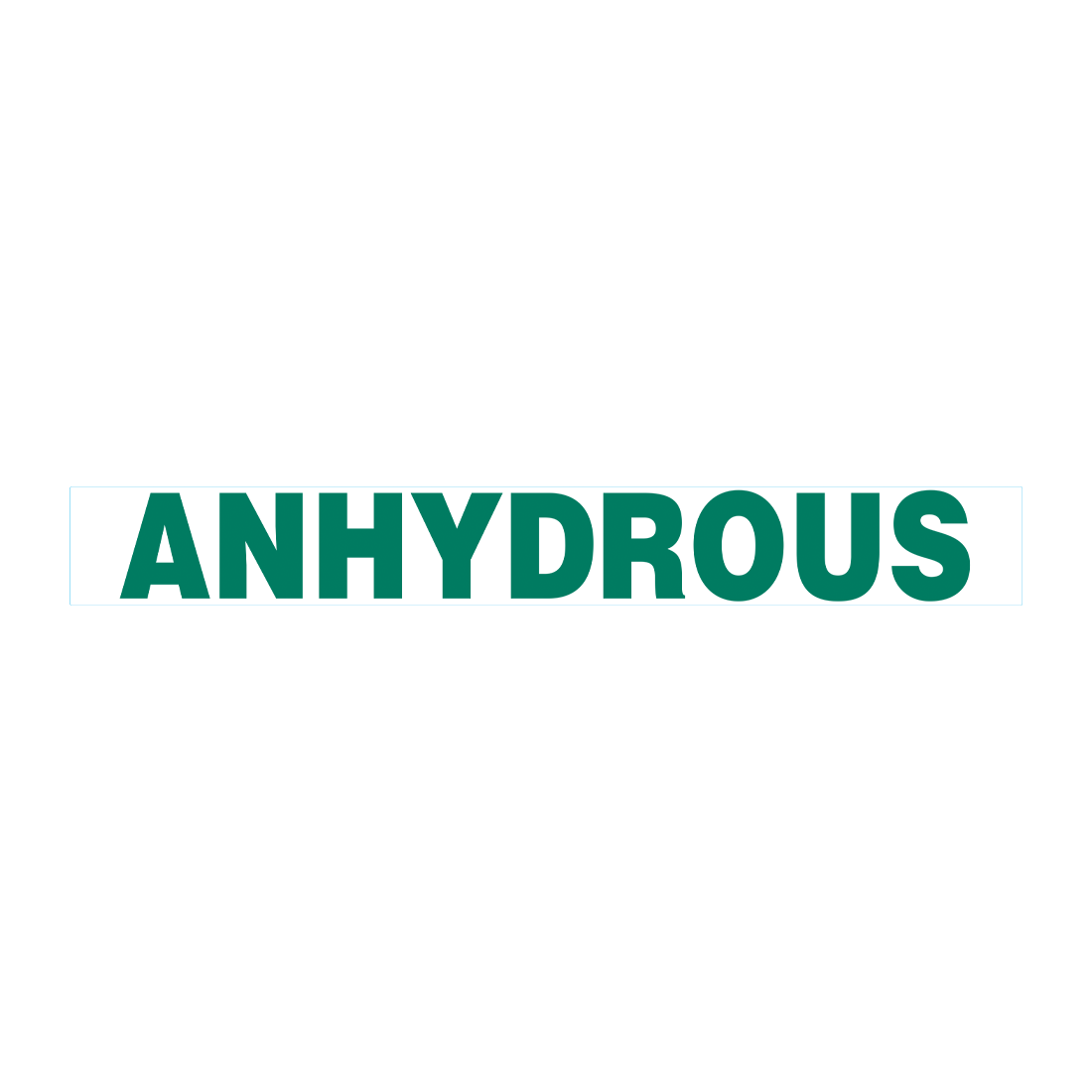 FE5008-HD (Label Solutions) Decal-6 Anhydous Grn Letters On Wht Hd