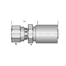 7661-08FJ08TY (Parker Hose - Dayco) 1/2 In. ID x 1/2 In. Fem Flare Swivel