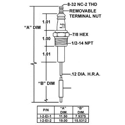 E5-I-2-EI-2 (Auburn) | Auburn Electrode (CA108) (EC13581) | Igniter