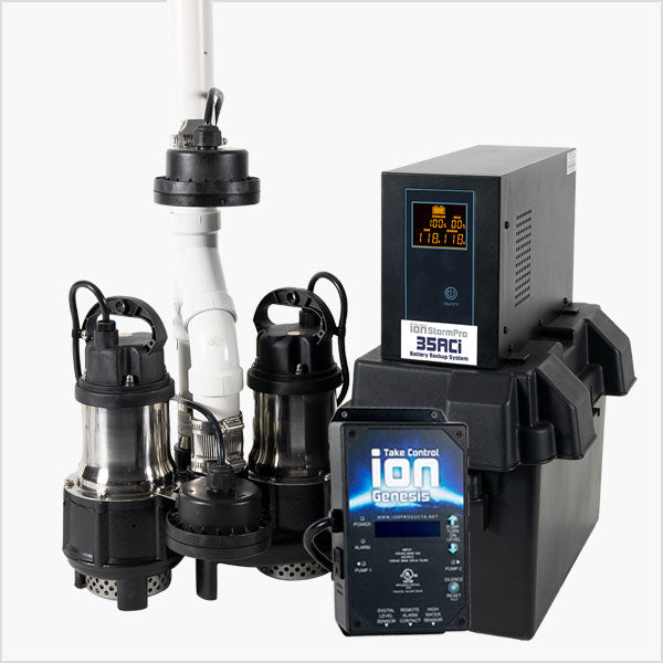 MPK20478-B (Ion Technologies) | Ion 35ACi Deluxe (2-1/3 HP) - Dual Pump Battery Backup AC System