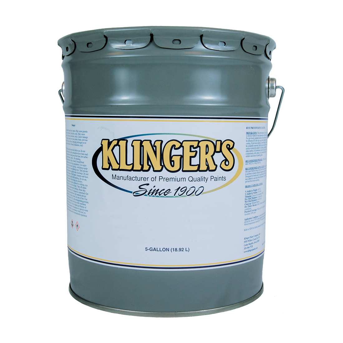K11709-5 (Klinger Paint) Paint-Light Tan Tank Enamel 5 Gal