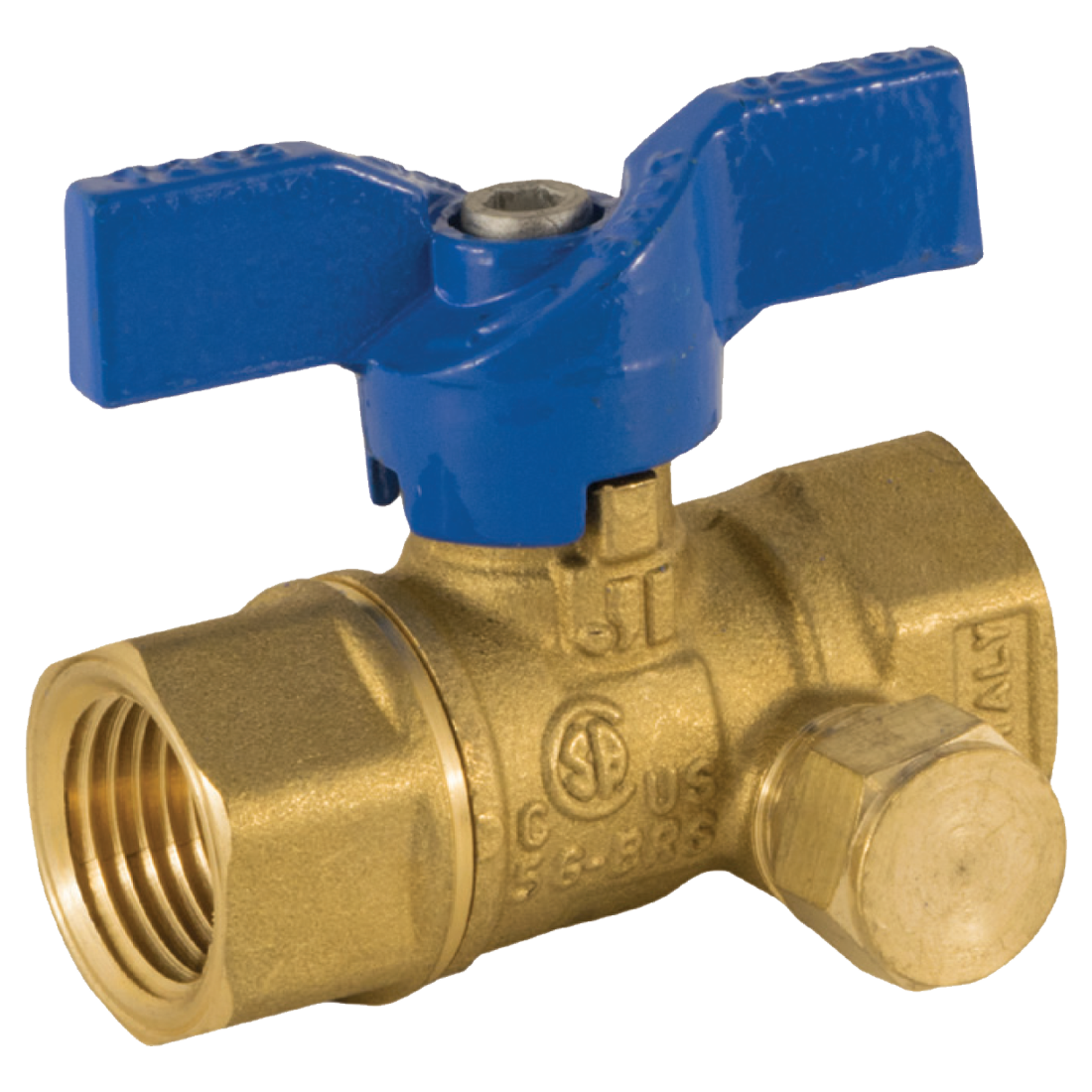 102-304 (Jomar Valve) Valve-Ball 3/4 Fip 2 Pc 600 Wog Side Tap