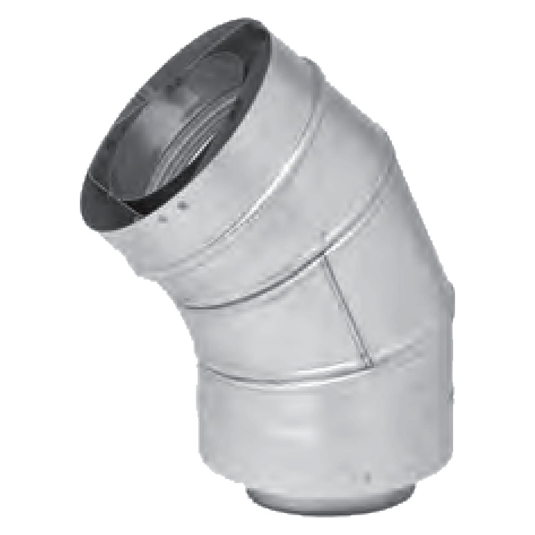 4CGV45L (Metal-Fab) Venting-Cat3 Ss 4 45Deg Elb Fixed