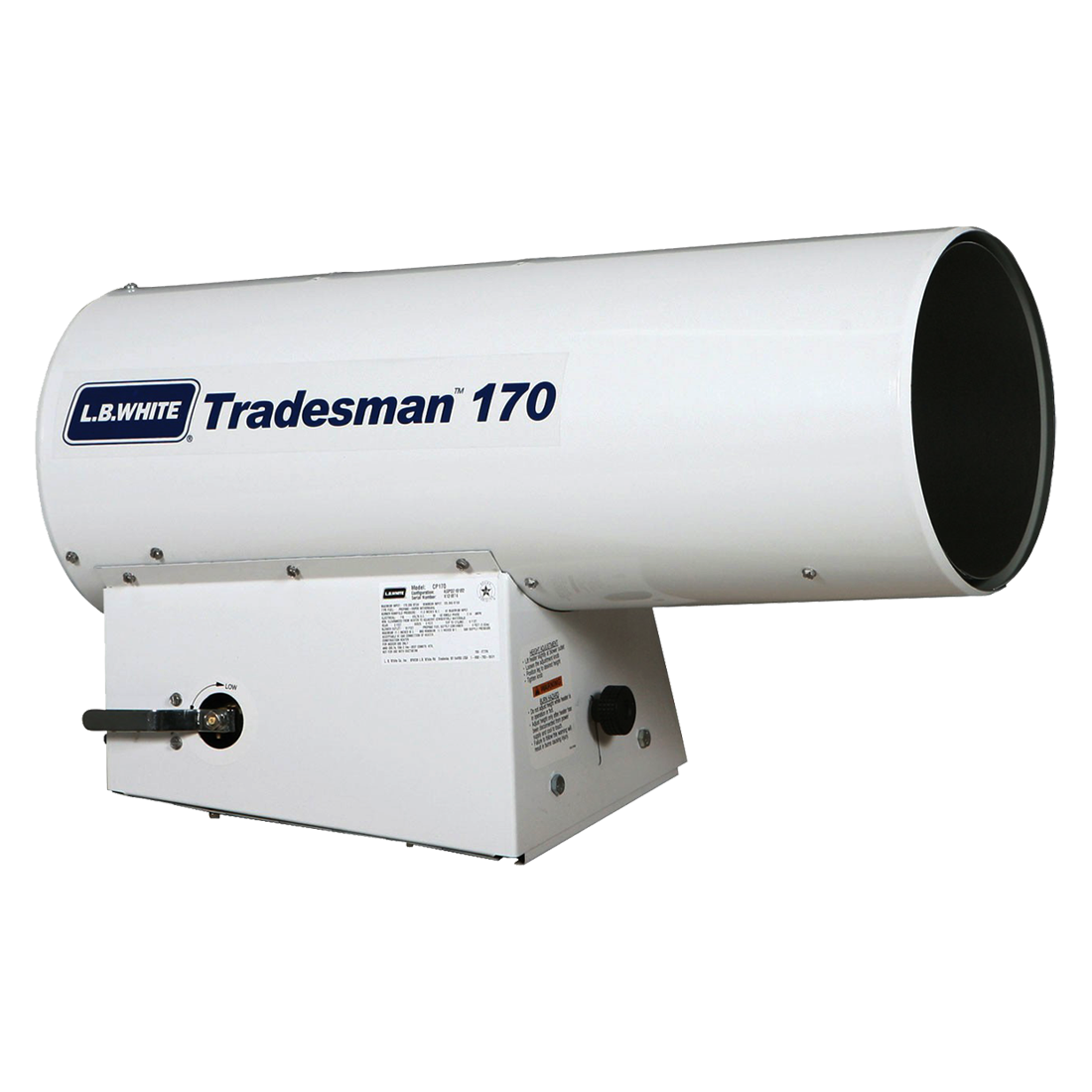 TRADESMAN 170 (L.B. White) Heater-Port Ced Air Lp 125-170K Btu