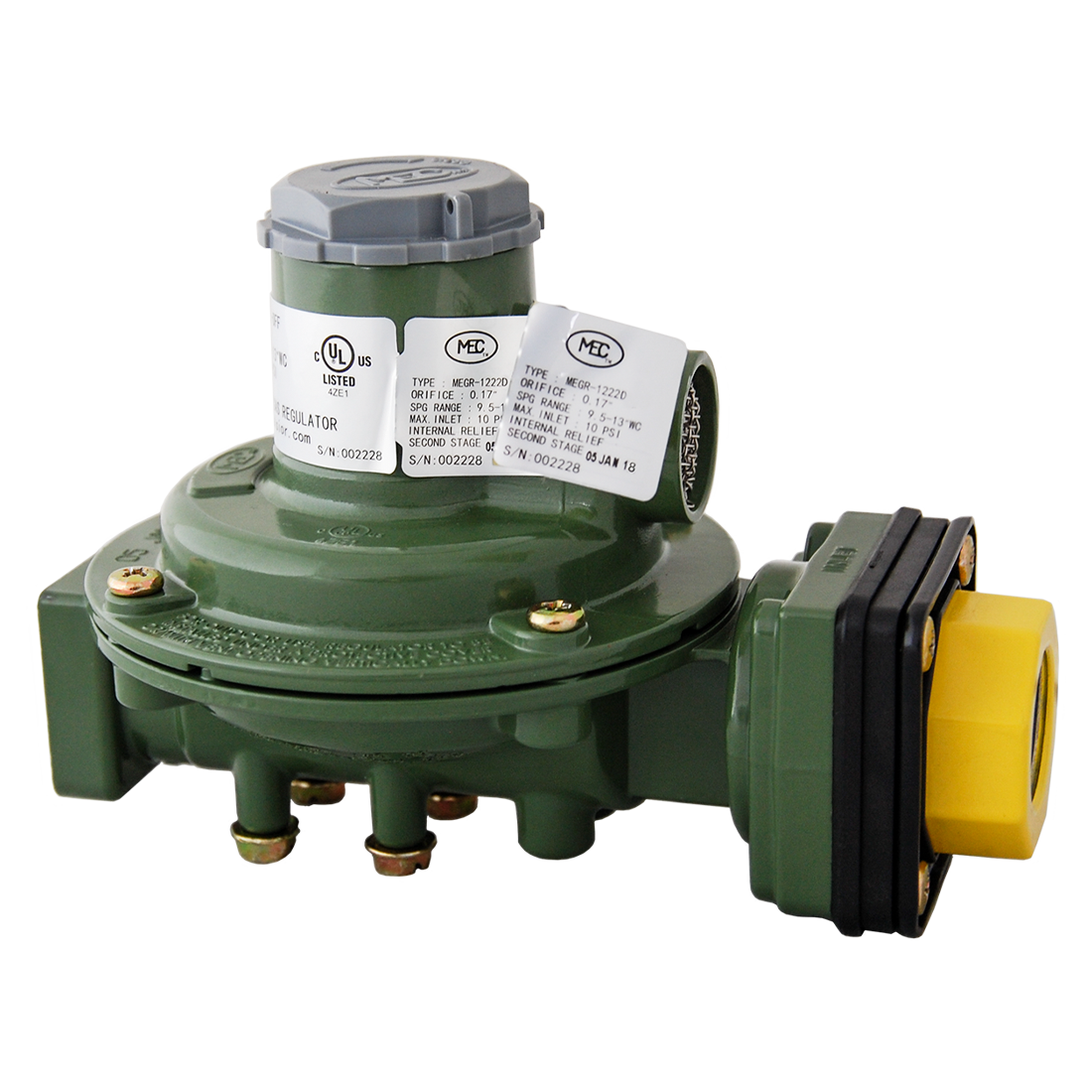 MEGR-1222D-CFF (Marshall Excelsior) Regulator-Cpt 2Nd 1/2X3/4Fpt Io 650K Die
