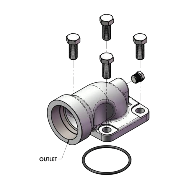 MEP841-16 (Marshall Excelsior) Kit-Flg 2 Skt Weld 90 Deg Elb Blts & Org