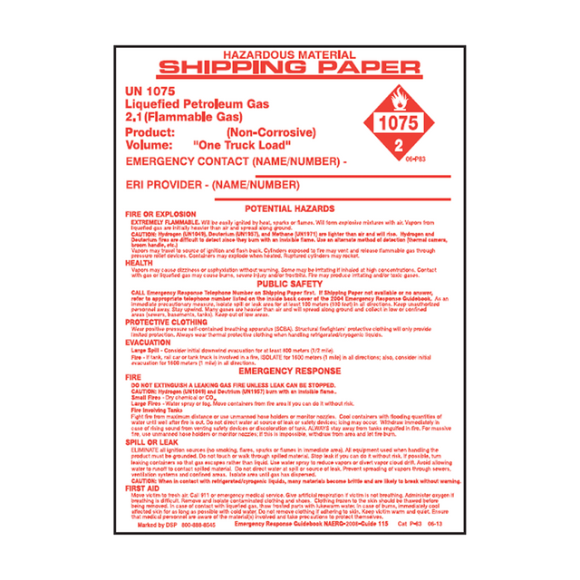 P83 (Douglass) Papers-Shipping 1075 One Truck Load