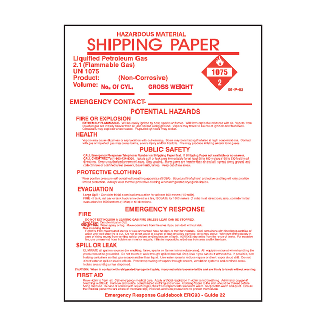 P83-CYL (Douglass) Papers-Shipping 1075 Cylinder Tanks