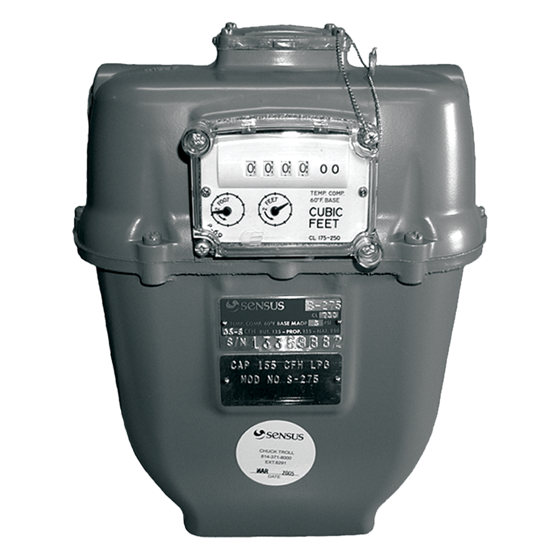 S-275TC | Meter-Vapor 3/4 T/Comp Cu/Ft 388K Btu
