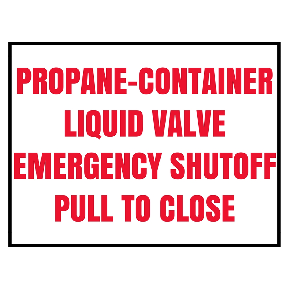 V149 (Douglass) Decal-Vinyl Container Emer Push To Clse