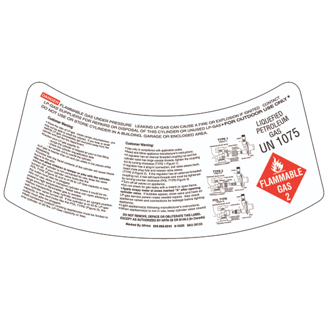 V55-R (Douglass) Decal-Vinyl 2 In 1 Cyl Collar