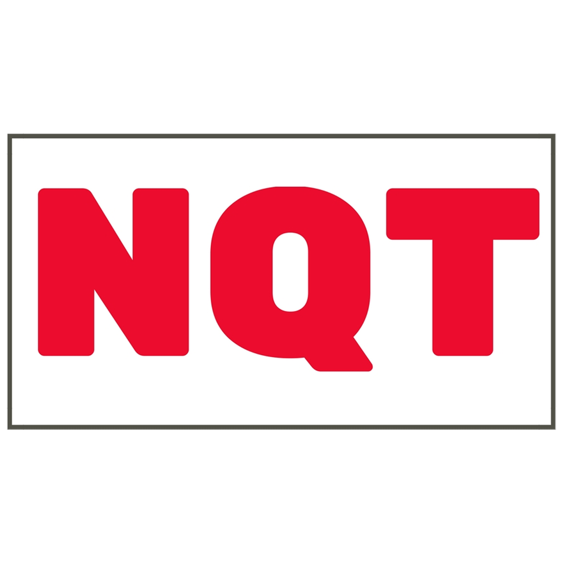 V66 (Douglass) Decal-Vinyl Nqt Red On White 6.5X2.75