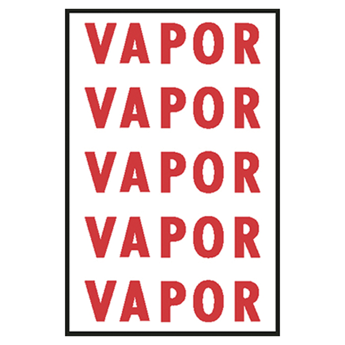V91-5 (Douglass) Decal-Vinyl Vapor Label 5/Sheet