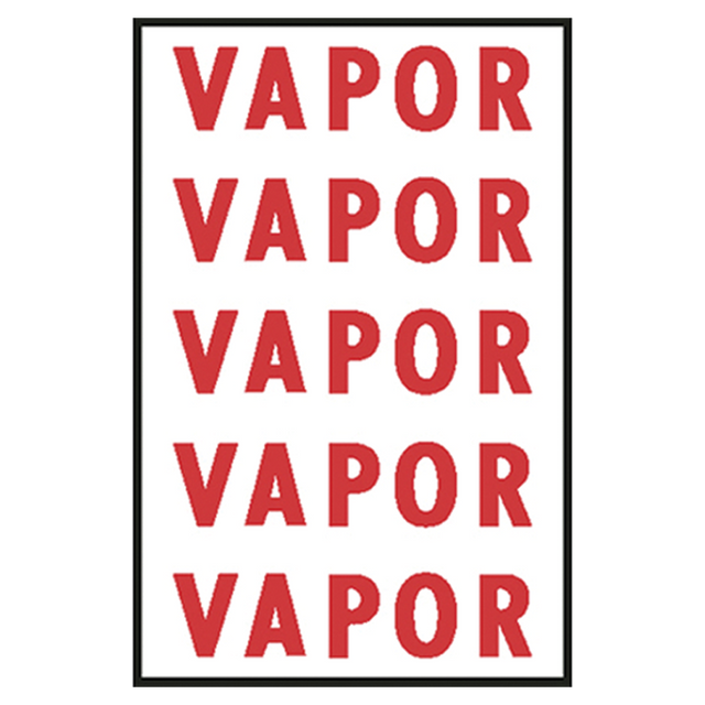 V91-5 (Douglass) Decal-Vinyl Vapor Label 5/Sheet