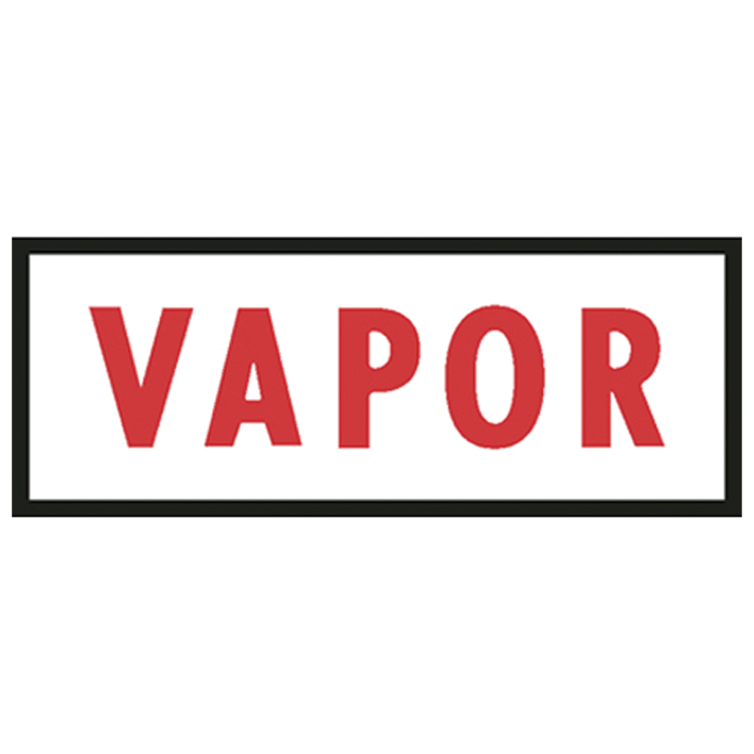 V91 (Douglass) Decal-Vinyl Vapor Label Red/Wht 4 X 1