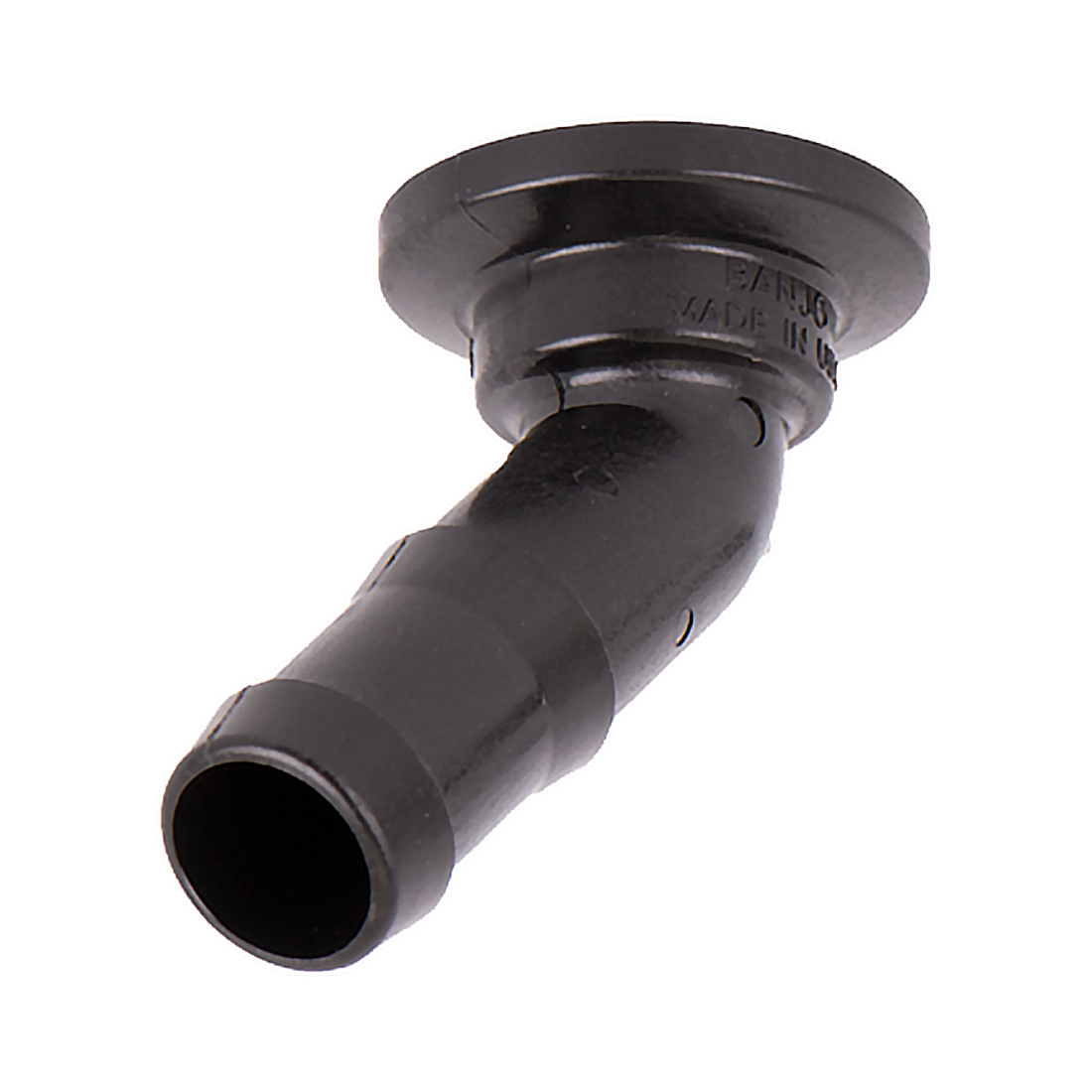 M100BRB45 (Banjo) Barb-45Deg 1 Flg X 1 Hb Mfld