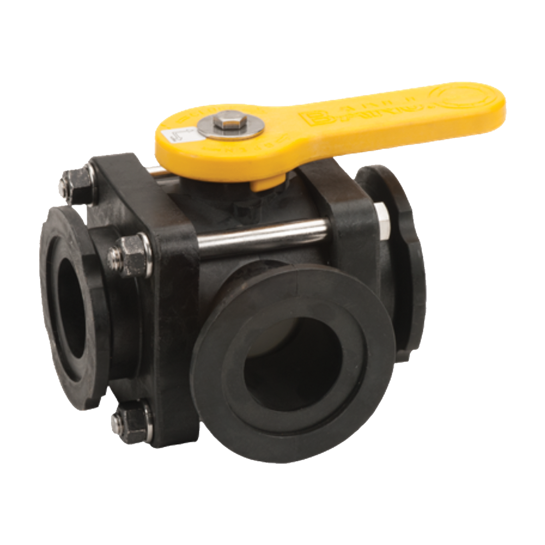 MV200SL (Banjo) Valve-Mfld Ball 2 Flg 3-Way Side Load
